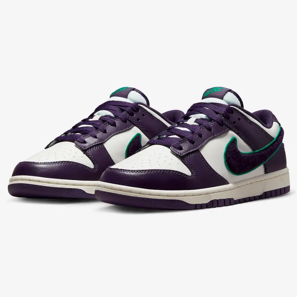 Nike Dunk Low Purple Chenille Swoosh Sail Grand Sneakers