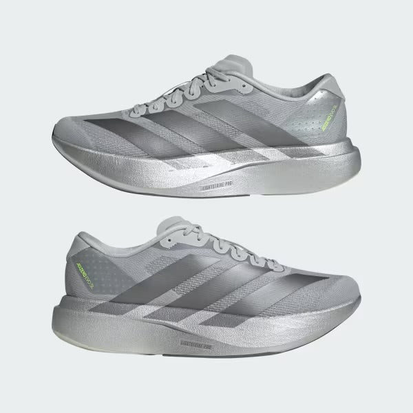 Adidas Silver Adizero EVO SL Metallic Sneakers