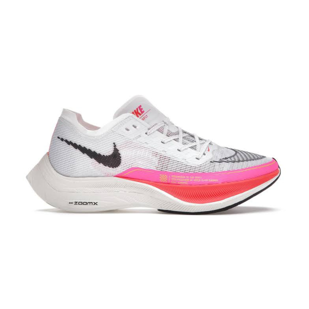 Nike White ZoomX Vaporfly Next% 2 Pink Sneakers