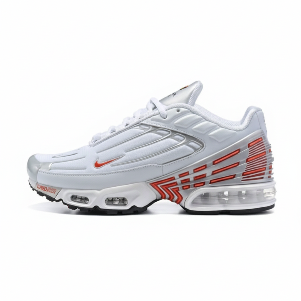 Nike Air Max White Plus Red Sneakers