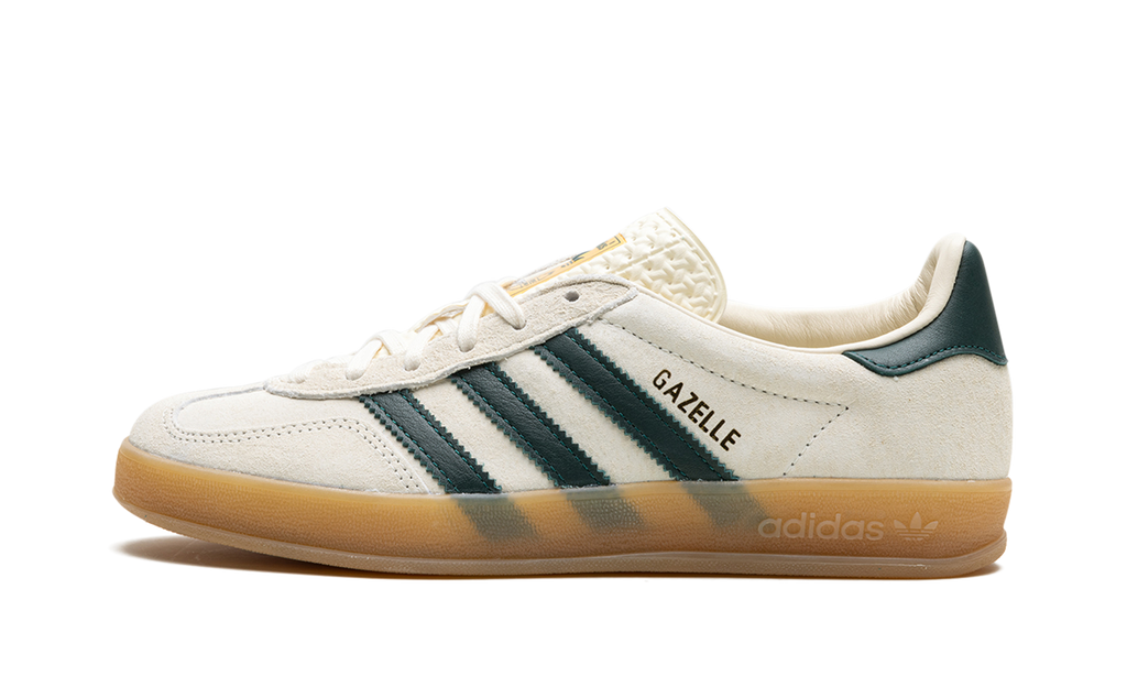 Adidas Cream White Gazelle Indoor Cream White Green Gum Sneakers