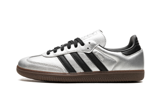 Adidas Samba Black Silver Metallic Gum Sneakers