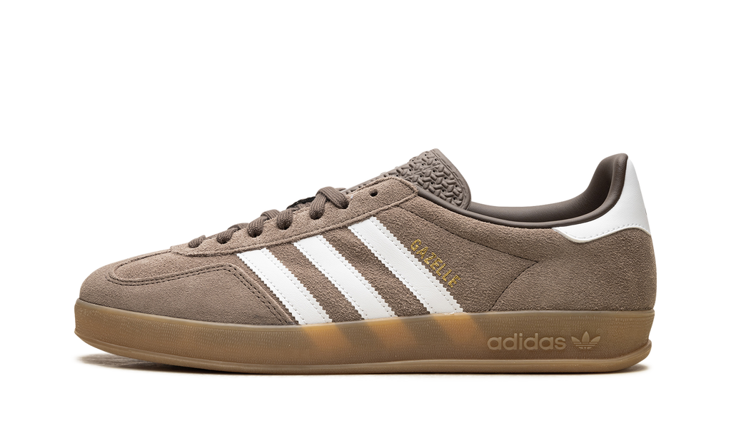 Adidas White Gazelle Indoor Earth Strata Gold Metallic Sneakers