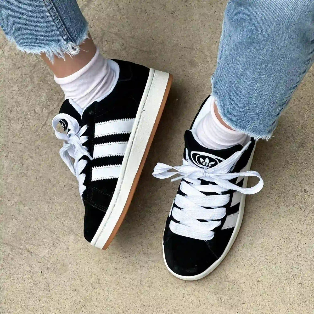Adidas White Campus 00s Core Black Sneakers