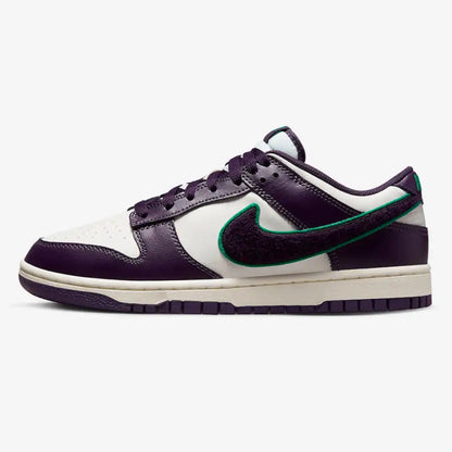 Nike Dunk Low Purple Chenille Swoosh Sail Grand Sneakers