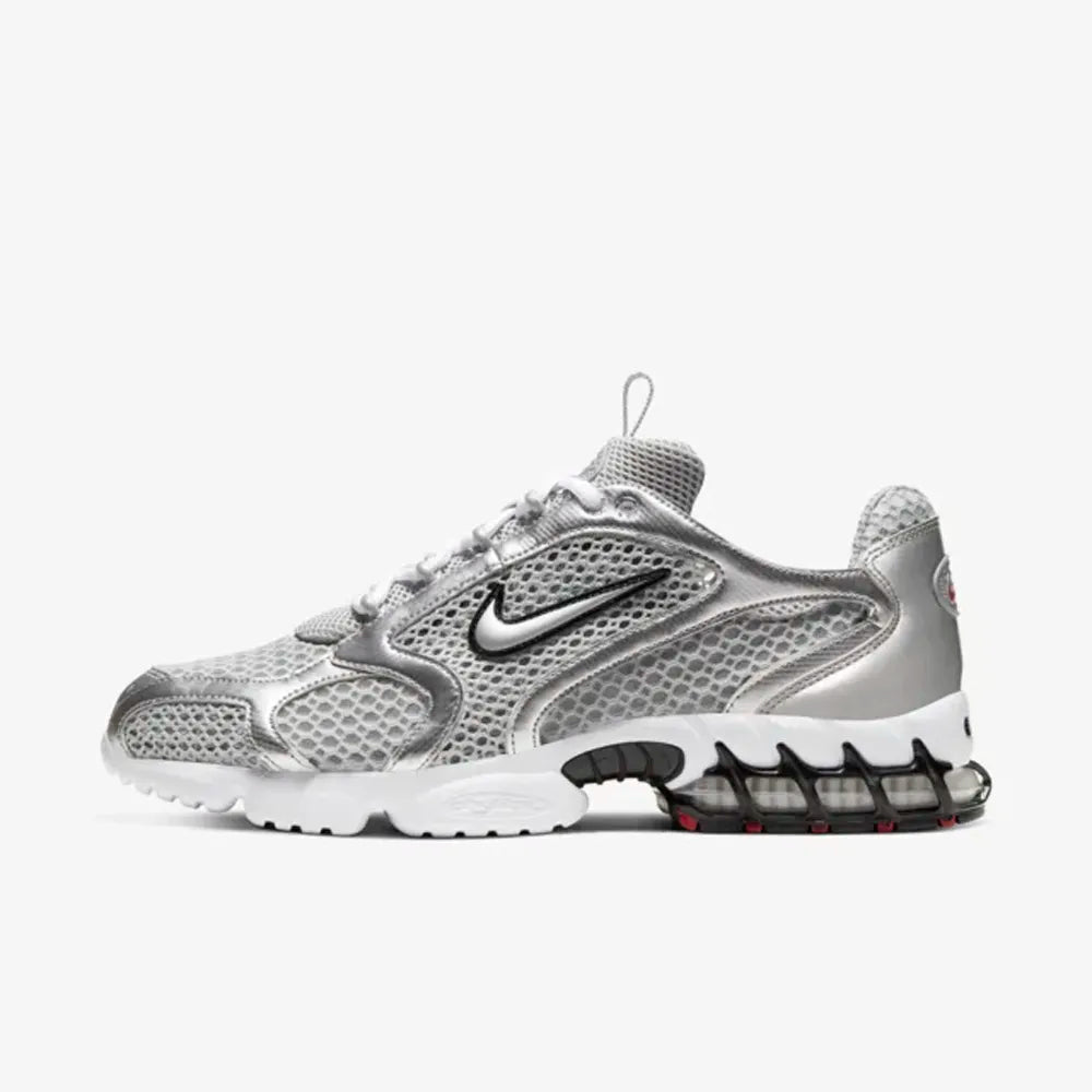Nike Silver Air Zoom Spiridon Cage 2 Metallic Sneakers