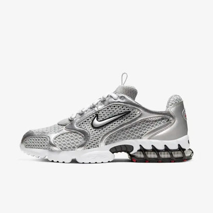 Nike Silver Air Zoom Spiridon Cage 2 Metallic Sneakers