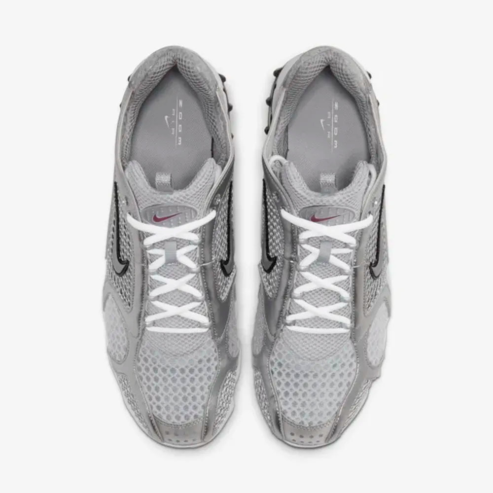 Nike Silver Air Zoom Spiridon Cage 2 Metallic Sneakers