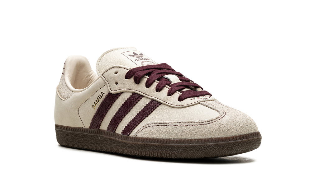 Adidas Samba White Wonder Maroon Sneakers