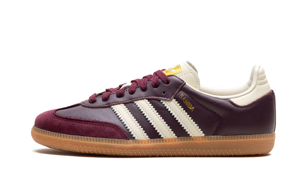 Adidas Samba Cream White Maroon Cream White Sneakers