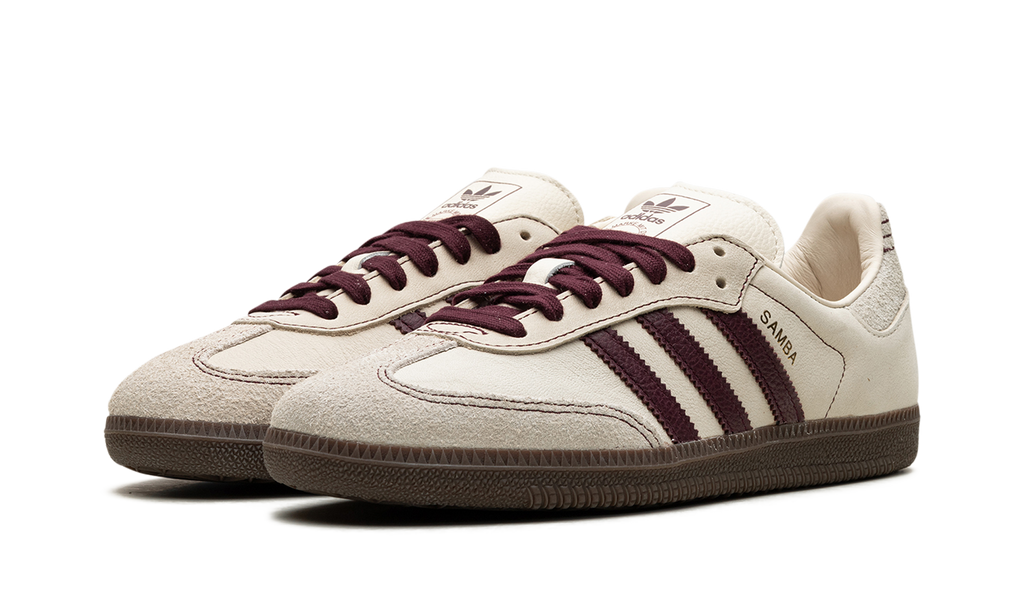 Adidas Samba White Wonder Maroon Sneakers