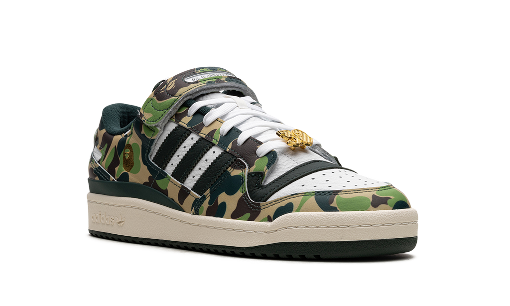 Adidas Green Forum 84 Low Bape 30th Anniversary Camo Sneakers