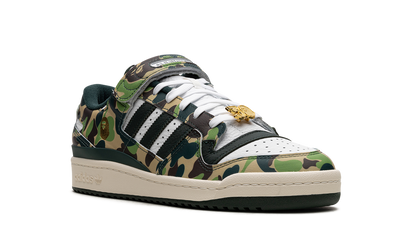 Adidas Green Forum 84 Low Bape 30th Anniversary Camo Sneakers