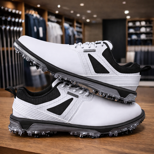 Golf Sneakers with Spiked Outsole - product view 2