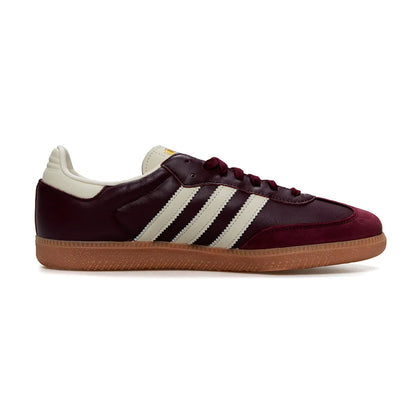 Adidas Samba OG Maroon Gold Metallic Sneakers