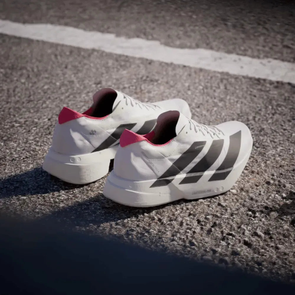 Adidas White Adizero Adios Pro 4 Cloud Core Black Sneakers