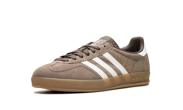 Adidas White Gazelle Indoor Earth Strata Gold Metallic Sneakers