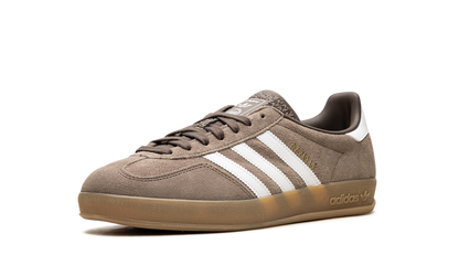 Adidas White Gazelle Indoor Earth Strata Gold Metallic Sneakers