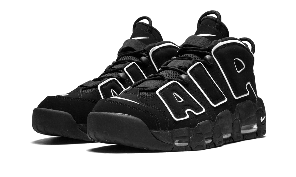 Nike White Air More Uptempo Black Sneakers