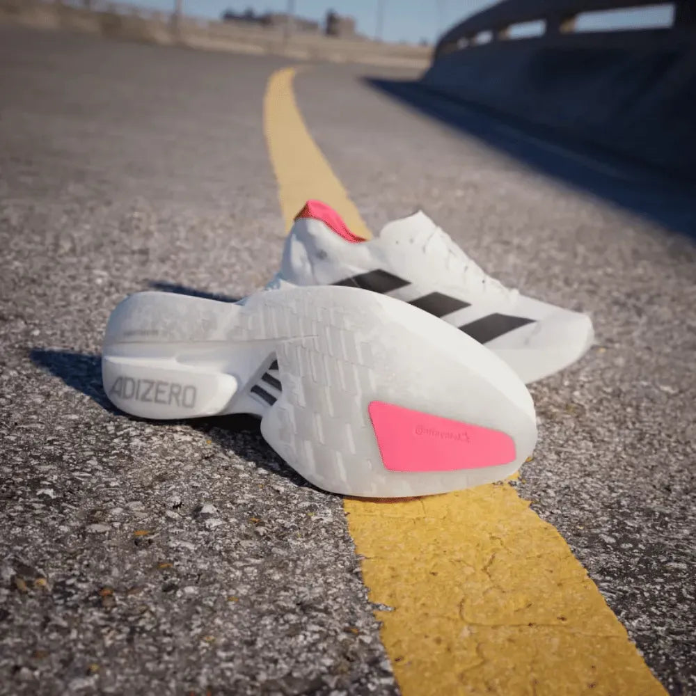Adidas White Adizero Adios Pro 4 Cloud Core Black Sneakers
