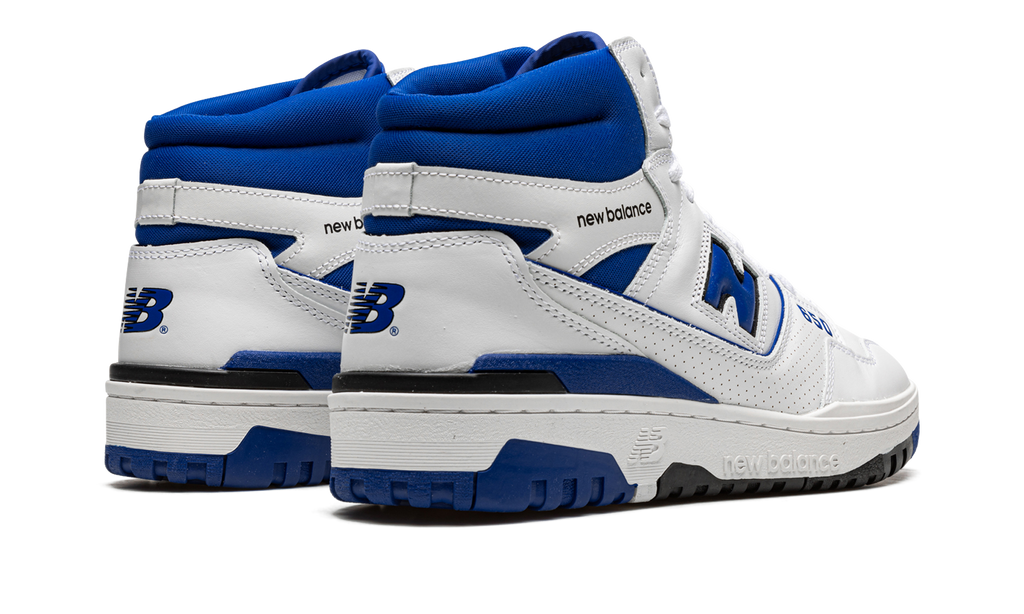 New Balance White 650 / Blue Sneakers