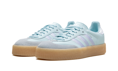 Adidas Sambae Silver Almost Blue Metallic Gum Sneakers