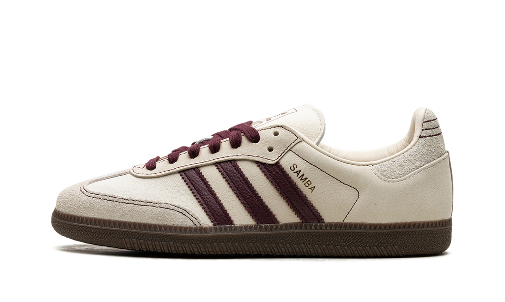 Adidas Samba White Wonder Maroon Sneakers