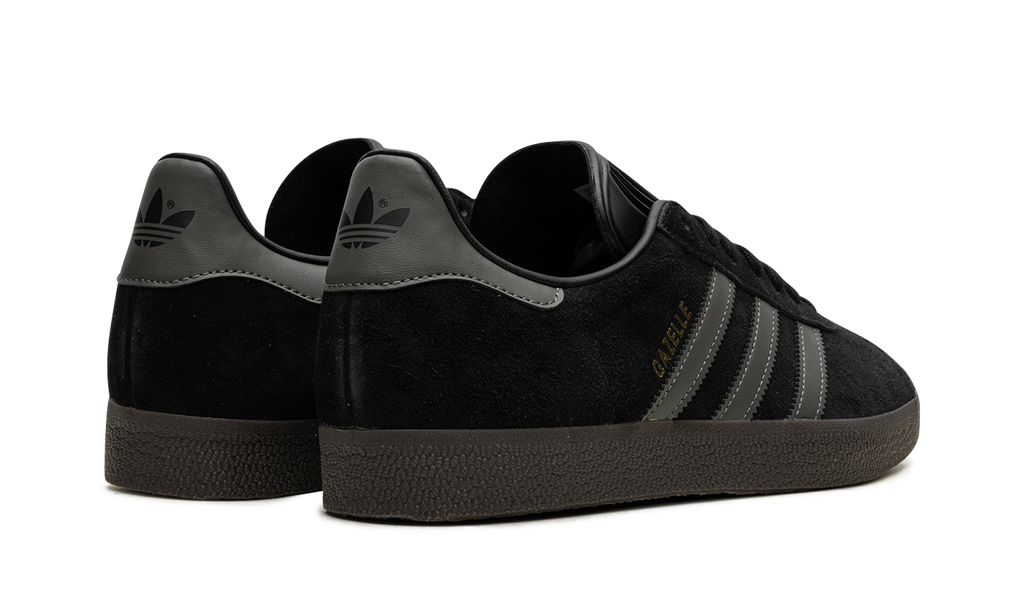 Adidas Black Gazelle Gold Sneakers