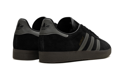 Adidas Black Gazelle Gold Sneakers