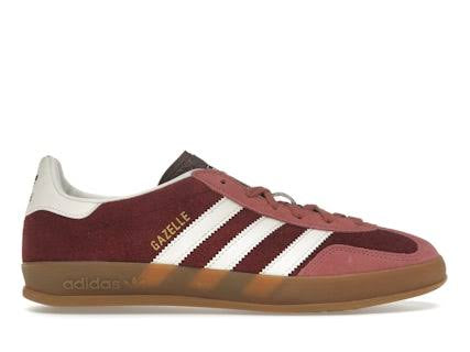 Adidas White Gazelle Indoor Maroon Cloud Sneakers