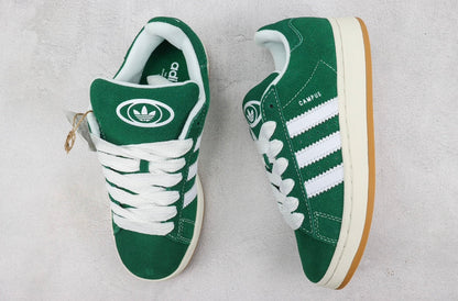 Adidas White Campus 00s Dark Green Cloud Sneakers