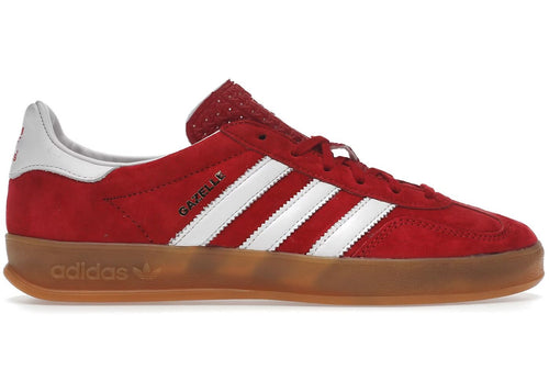 Adidas White Gazelle Indoor Scarlet Cloud Sneakers