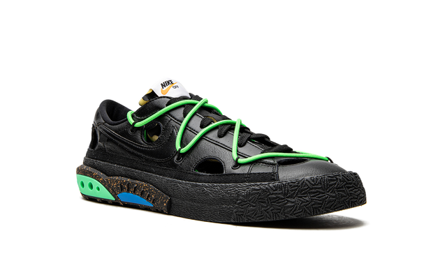 Nike White Blazer Low Off-White Black Electro Green Sneakers