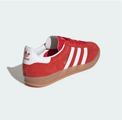 Adidas White Gazelle Indoor Scarlet Cloud Sneakers
