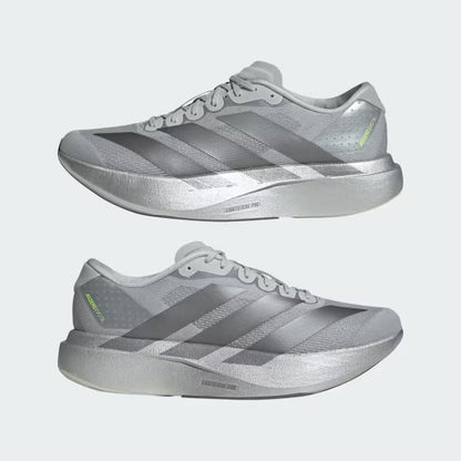 Adidas Silver Adizero EVO SL Metallic Sneakers