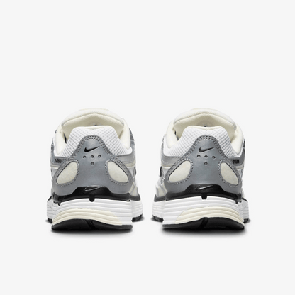 Nike White P-6000 Coconut Milk Metallic Silver Sneakers