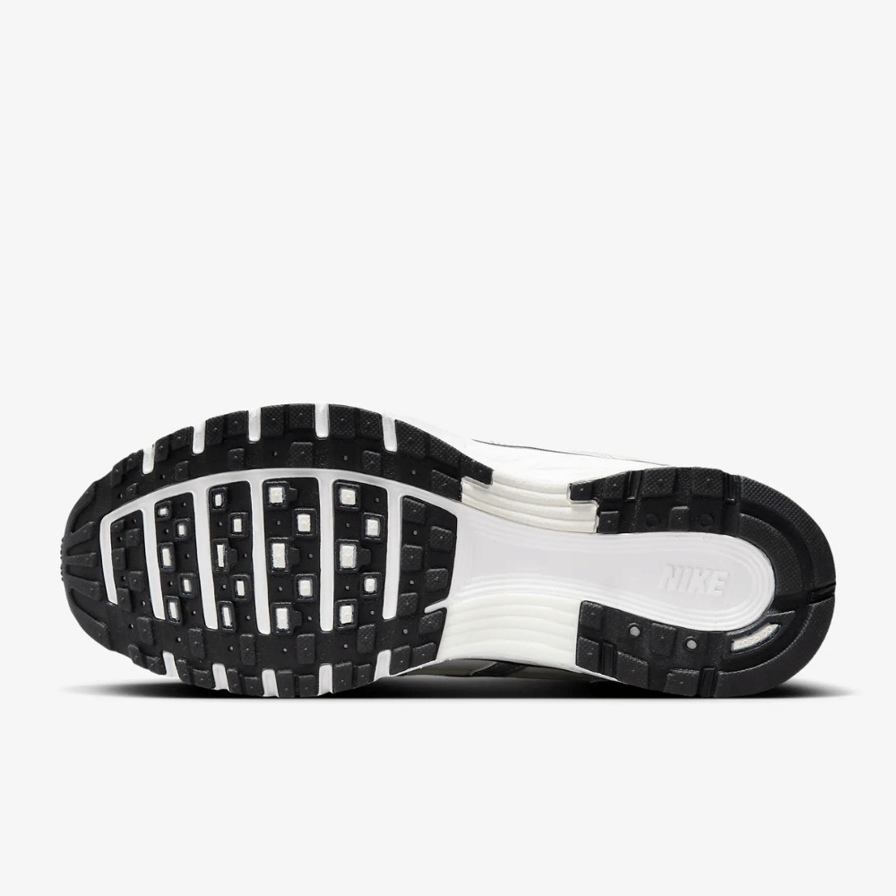 Nike White P-6000 Coconut Milk Metallic Silver Sneakers