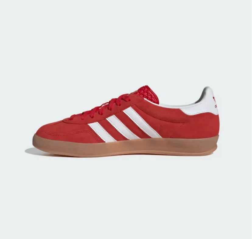 Adidas White Gazelle Indoor Scarlet Cloud Sneakers