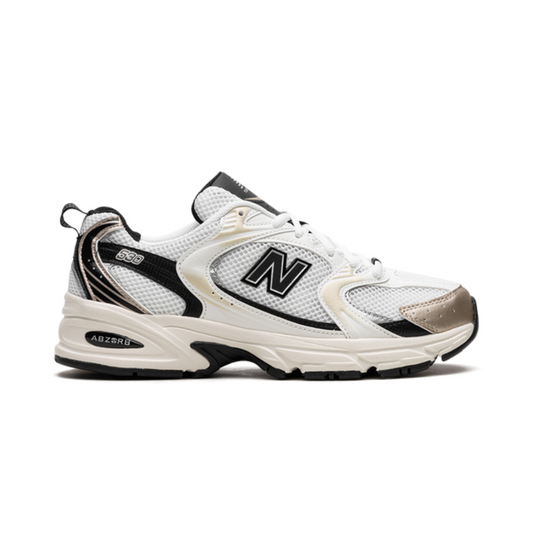 New Balance 530 White Gold Black Sneakers