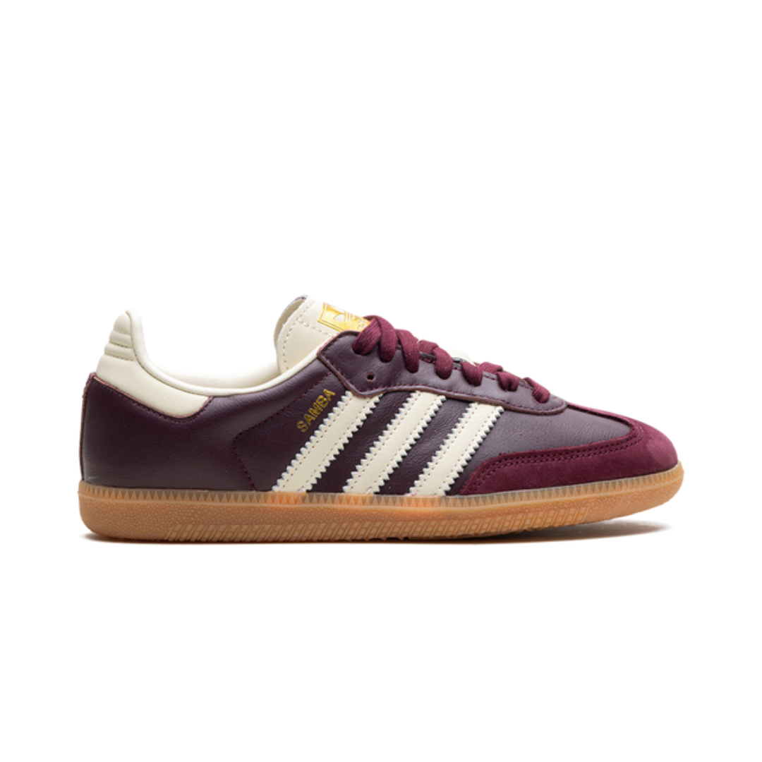Adidas Samba Cream White Maroon Cream White Sneakers