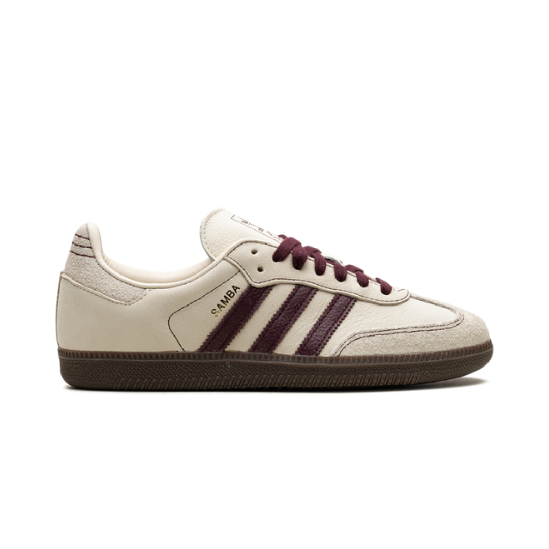 Adidas Samba White Wonder Maroon Sneakers