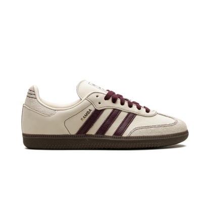 Adidas Samba White Wonder Maroon Sneakers