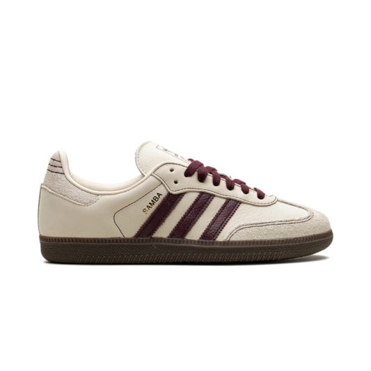 Adidas Samba White Wonder Maroon Sneakers