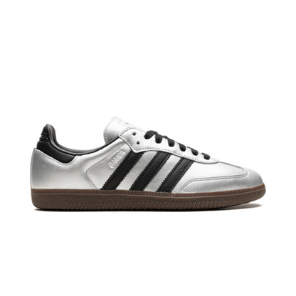 Adidas Samba Black Silver Metallic Gum Sneakers