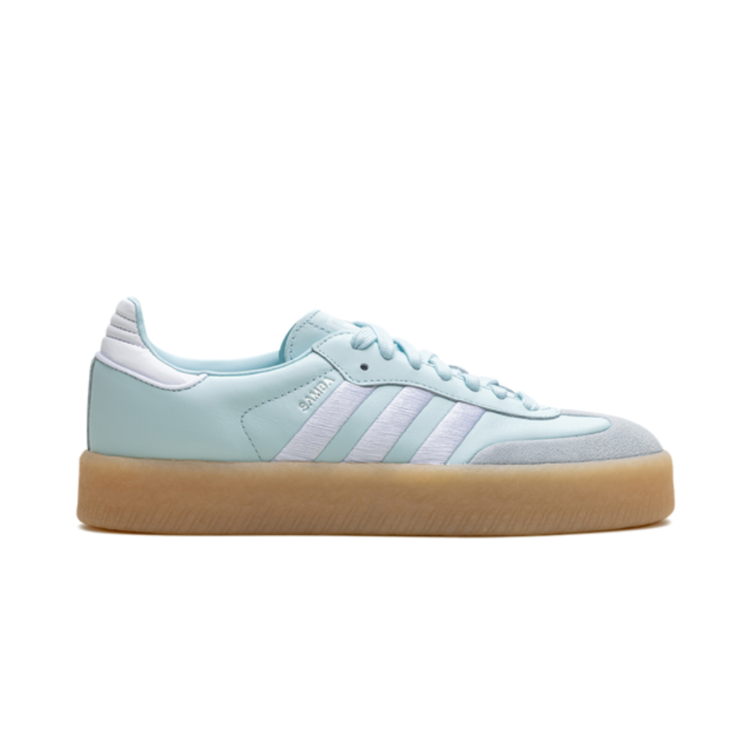 Adidas Sambae Silver Almost Blue Metallic Gum Sneakers