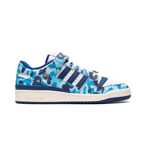 Adidas Blue Forum 84 Low Bape 30th Anniversary Camo Sneakers
