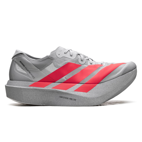 Adidas Grey Adizero Adios Pro EVO 2 "Silver Metallic/Lucid Red/Grey Two" Sneakers