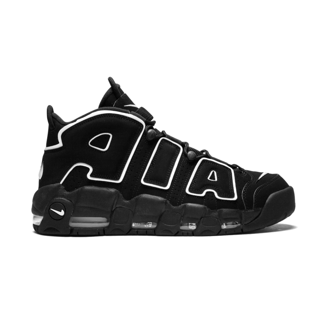 Nike White Air More Uptempo Black Sneakers