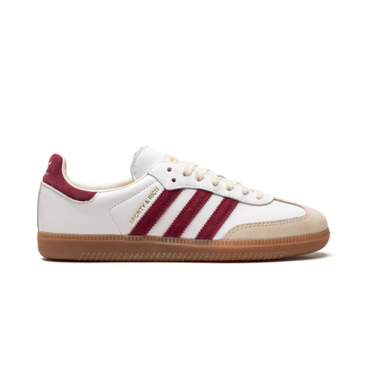Adidas Samba White Sporty & Rich Core Burgundy Sneakers