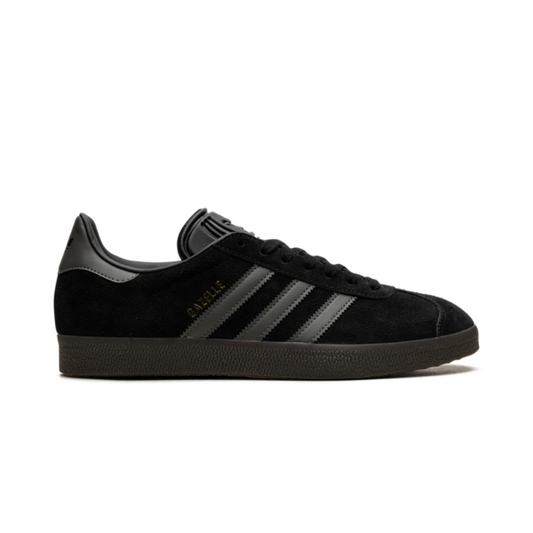 Adidas Black Gazelle Gold Sneakers